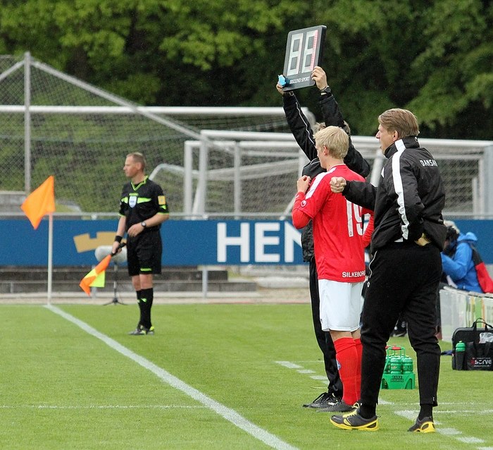 Foto:Ulla Myrhøj
Gustav Dahls i sin debut for Silkeborg IF mod AaB