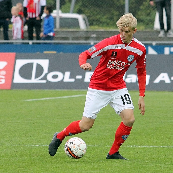 Foto:Ulla Myrhøj Gustav Dahls i sin debut for Silkeborg IF mod AaB