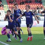 McCowatt, Simmelhack, Kirk, Adamsen og Lorents juble efter mål mod VB